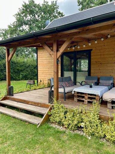 Balcony/terrace, Domek pod Debem, Ostróda