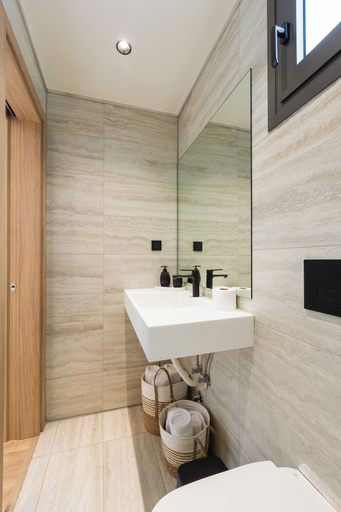 Bathroom 2, Moirai Pavilions Luxury Villas, Crete