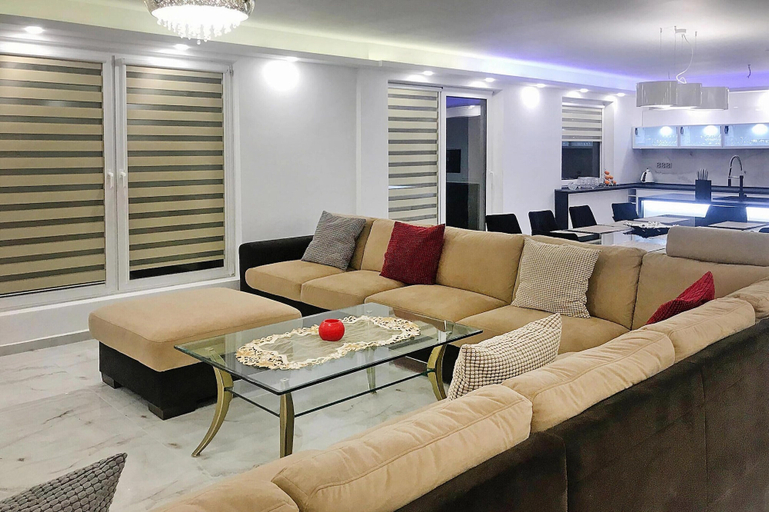 Living room, Holiday Home With Summer Pool + Sauna, Whirlpool, Sławno