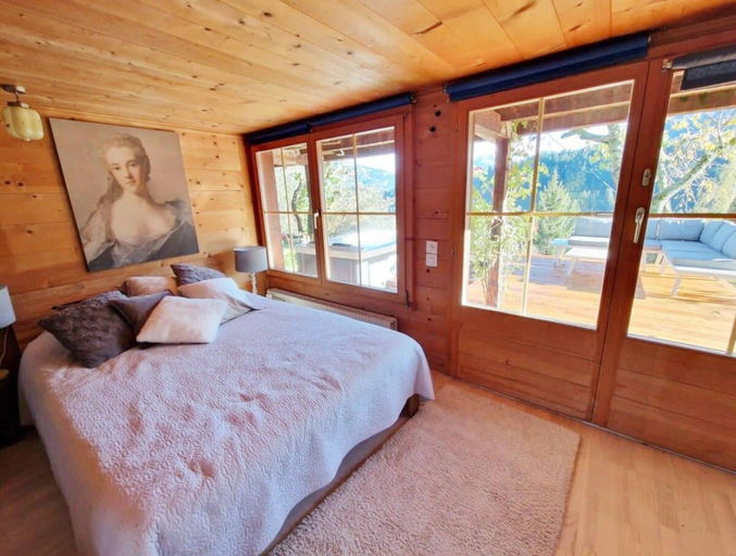 Bedroom, Chalet in Rougemont Near Ski Slopes, Pays-d'Enhaut