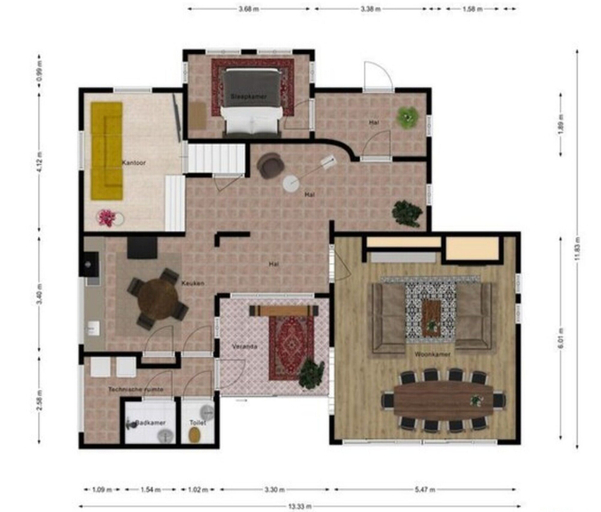 Floor plan 3, Holiday Home in Leende for ten Person, Heeze-Leende