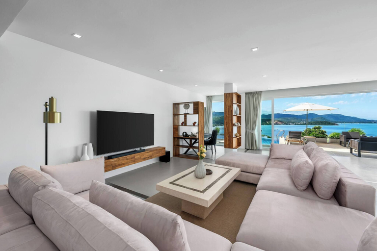 Living room 2, Luxury Sea View Apartment AB at Unique Residences, Ko Samui