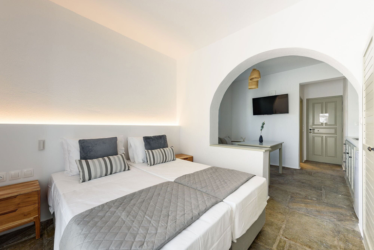 Bedroom, Phaedrus Living: Paros Cycladic Residences 8, South Aegean