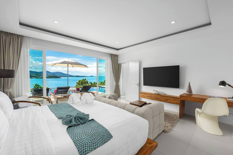 Living room 3, Luxury Sea View Apartment AB at Unique Residences, Ko Samui