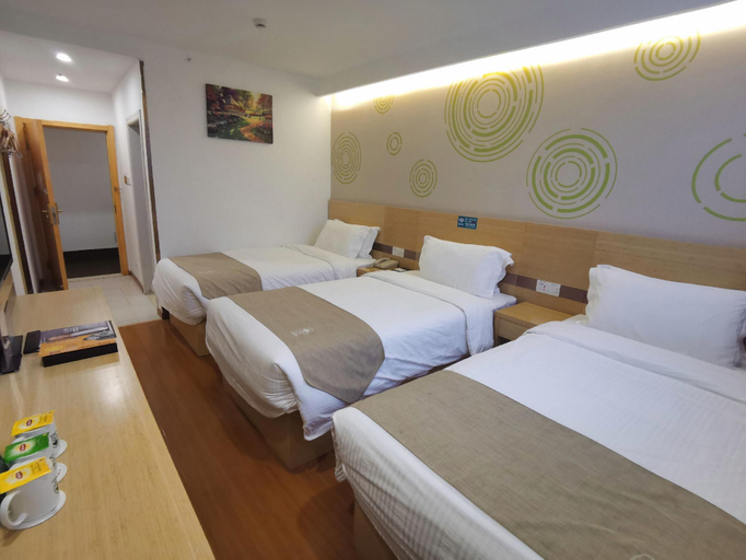 Bedroom 2, GreenTree Inn Beijing Tongzhou District Universal Studios Express Hotel, Beijing