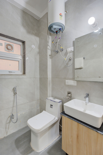 Bathroom, aura homes 1bhk apartment, Gurgaon