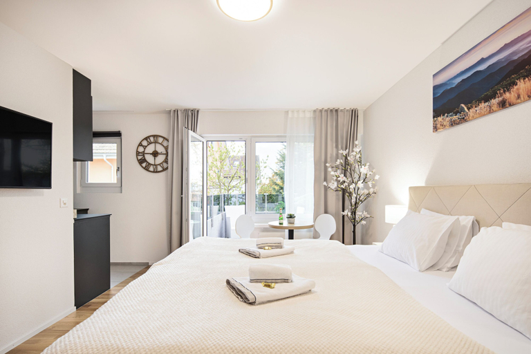 Bedroom 2, VISIMO Apartments Lehnstrasse St Gallen - Stylish, Smart, Connected, Sankt Gallen