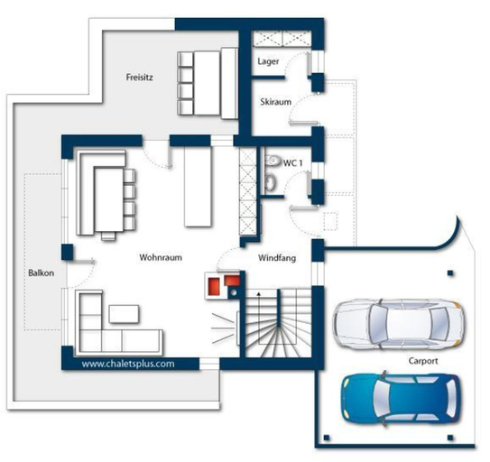 Floor plan 2, Comfy Chalet in Neukirchen near Wildkogel Ski Arena, Zell am See