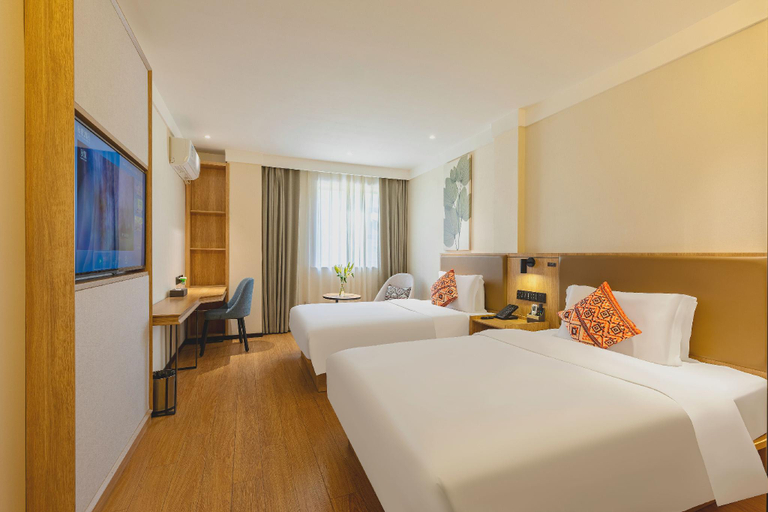 Bedroom 2, Green Tree Inn Beijing Wendu Shuocheng Hongfu Science Park, Beijing