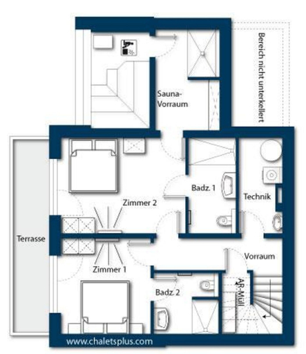 Floor plan 4, Comfy Chalet in Neukirchen near Wildkogel Ski Arena, Zell am See