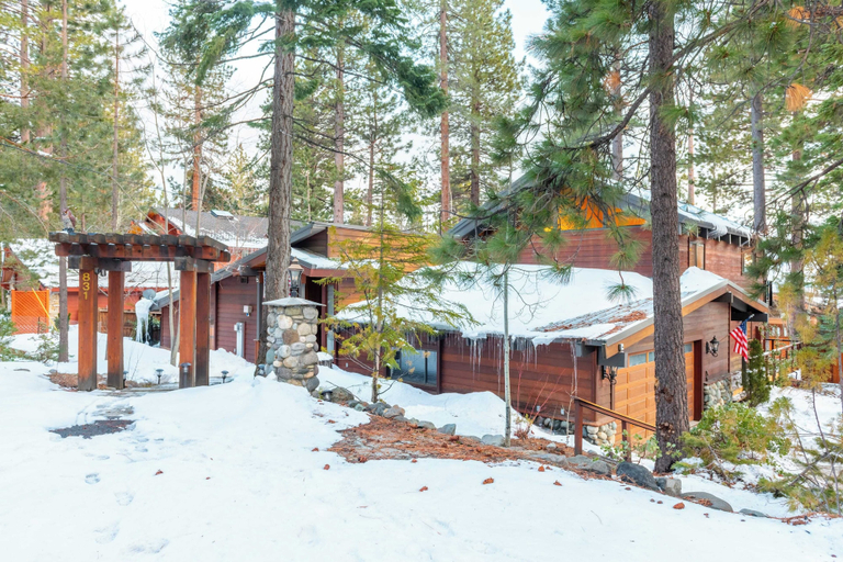 Exterior & Views 2, Luxury Incline Village Cabin w/ Lake Views, Game Room, Firepit & Beach Access, Washoe