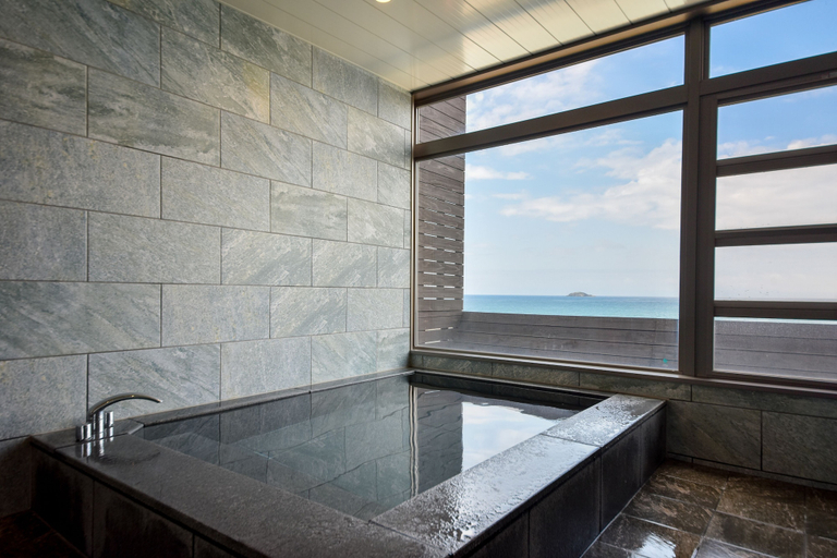 Bathroom 3, marine hotel harimo, Hamada