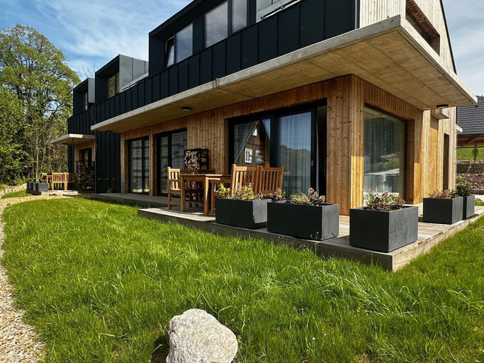 Outdoor dining 3, Villa in Cerny Dul 800 m From ski Resort, Trutnov