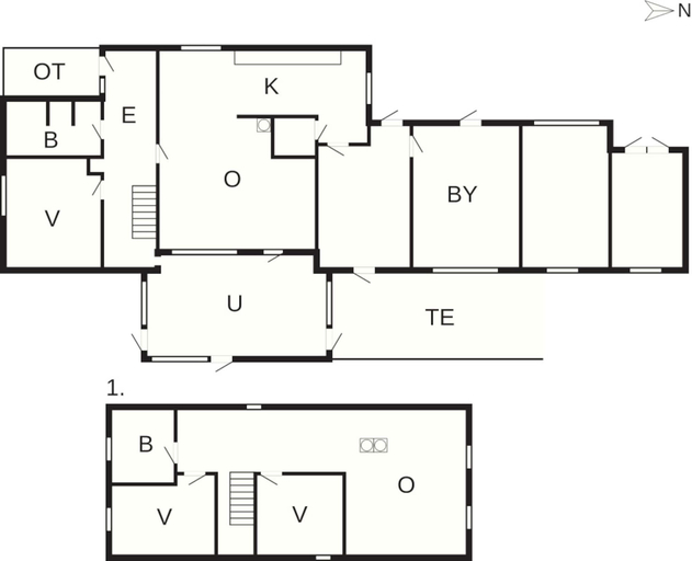 Floor plan 2, 4 Star Holiday Home in Storvorde, Aalborg