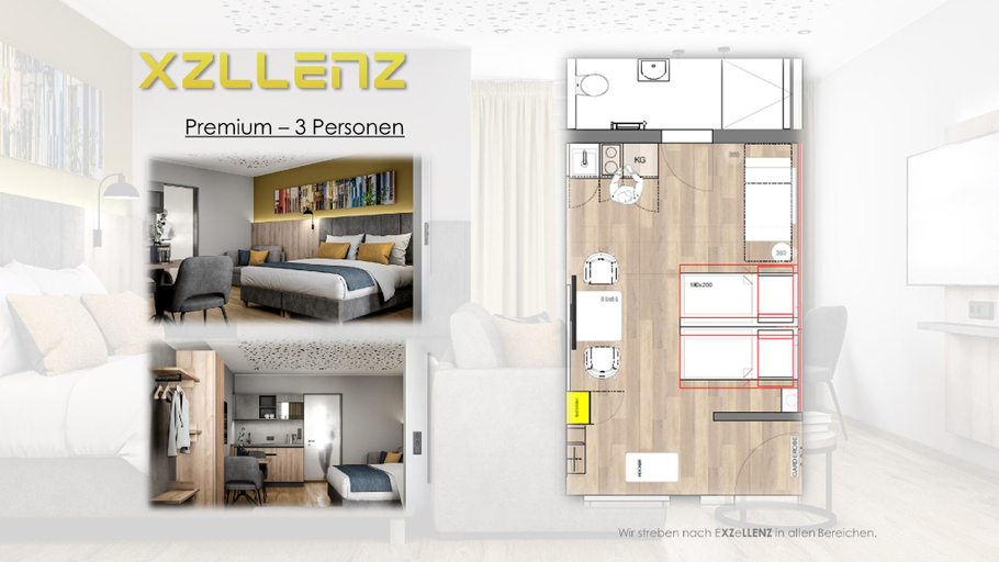 Bedroom, XZLLENZ - Modern, Neu, Luxus, Frei-Parken, U-Bahn, Nürnberg