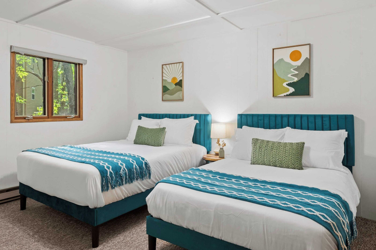Bedroom 3, Summit Shores Tranquil Escape Designed for Groups w/ Hot Tub, Fire Pit + Game Room, Carbon