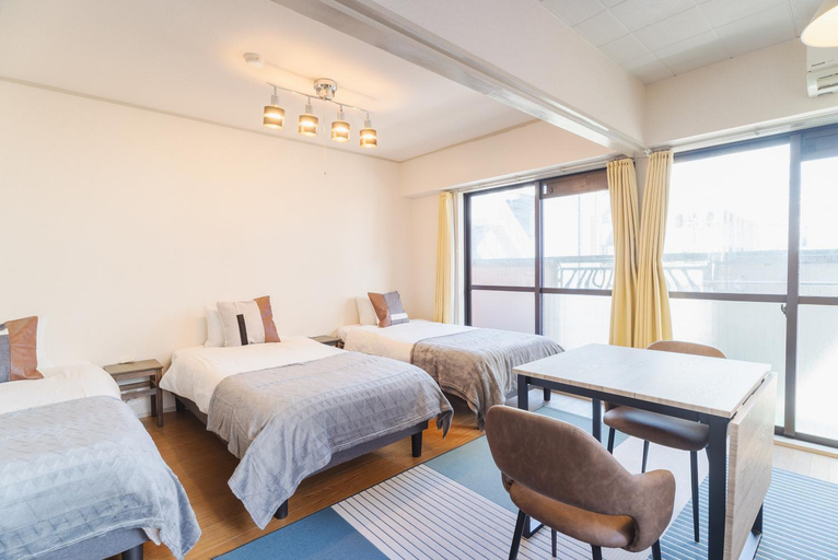Bedroom 2, Free fixed Wi-Fi! Nishi Nakasu Apartment 301. , Fukuoka