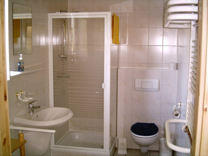 Bathroom, Ferienhaus mit Sauna und Whirlpool., Rostock