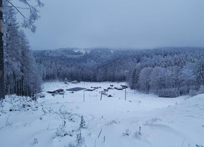 View from property 2, Holzferienhaus in Hinterrod mit Sauna, Hildburghausen