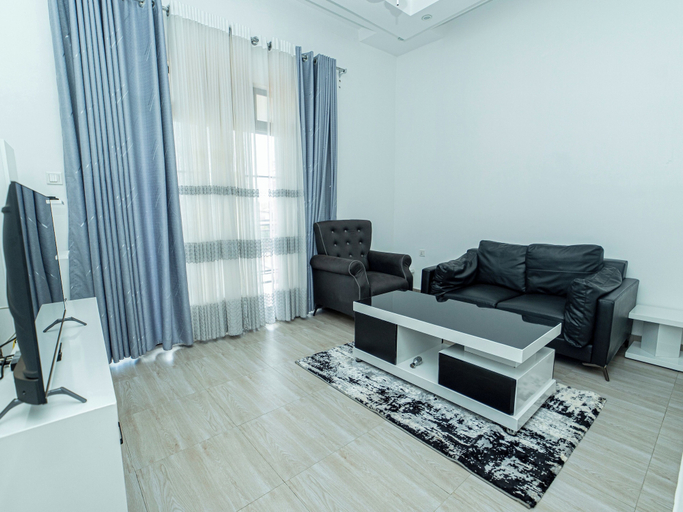 Living area 4, Immaculate one Bedroom Apartment in Kanombe Kigali, Kicukiro