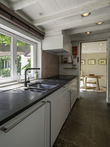 Private kitchen, A Charming Holiday Home With a Swimming Pool, West-Vlaanderen
