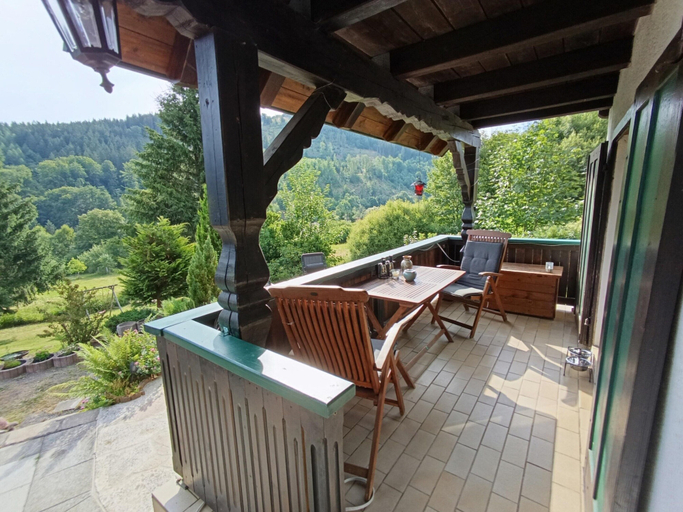 Balcony 4, Ferienhaus Am Hermannsberg, Oberschonau, Schmalkalden-Meiningen