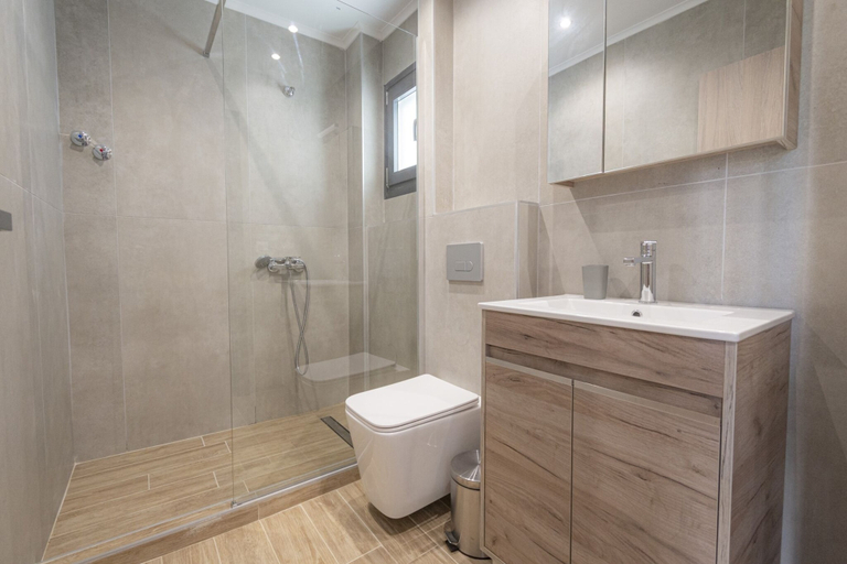 Bathroom, Asteria Mare 1 by Travel Pro Services, Central Macedonia