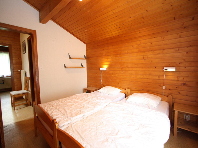 Bedroom 2, Bright Chalet with Terrace, Sierre