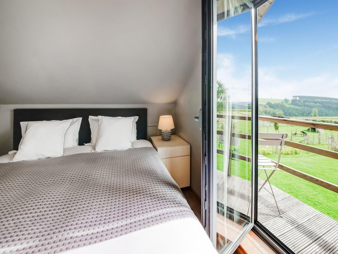 Bedroom 2, Petit Wilogne Holiday Home in Mont, Luxembourg