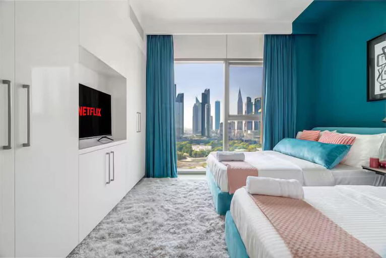 Bedroom 3, Rove Haven Crown 4BR Burj Dubai Mall, Dubai