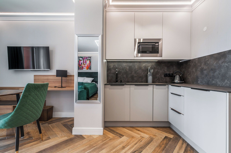 Private kitchenette 4, RentPlanet - Halo Apartament, Środa Śląska