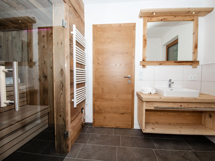 Bathroom 4, Chalet in Jochberg with Sauna Mountain Views, Zell am See