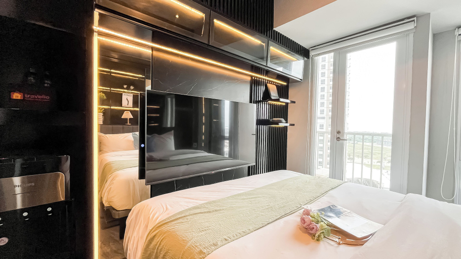 Bedroom, Relaxing And Stylish Studio At Tokyo Riverside Pik 2 Apartment, Tangerang