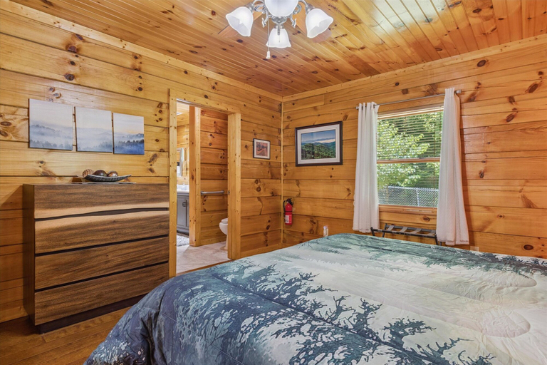 Room 4, Cozy Cottage w EV Charger Firepit Bed Swing, Sevier