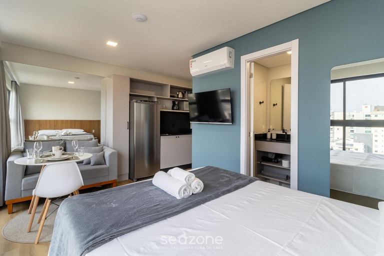 Bedroom 4, RUP - Studios Equipados em Predio com Piscina, Blumenau