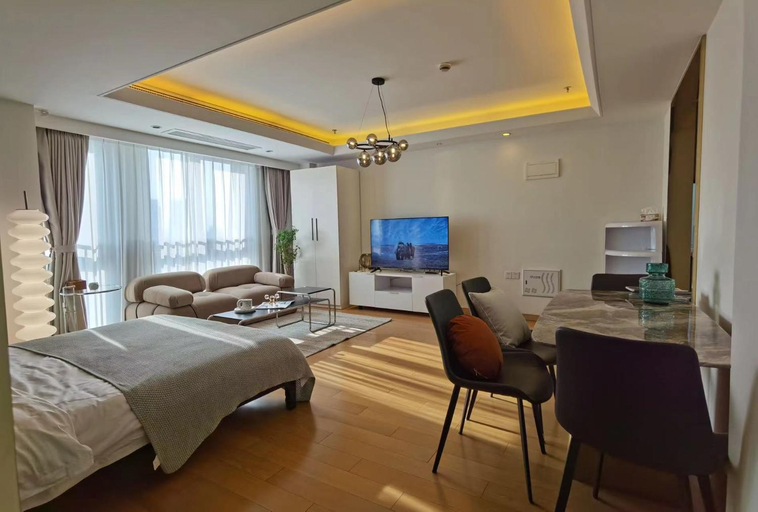 Bedroom 2, Shanghai Lerongju Boutique Apartment Metro Line 8 20meter, Shanghai