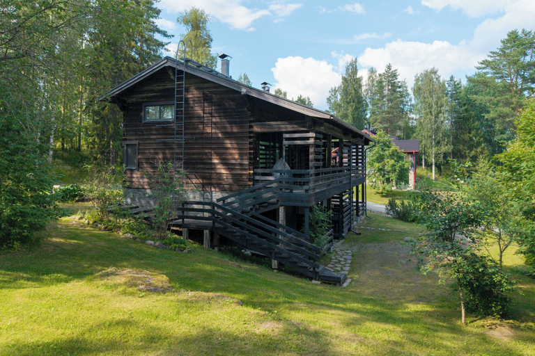 Exterior & Views 2, Scenic Lakeside Cabin in Tahko - Hot Tub, North Savonia