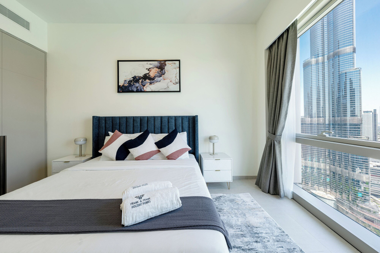 Bedroom 3, Sky-High Burj Khalifa and Fountain Views, Dubai