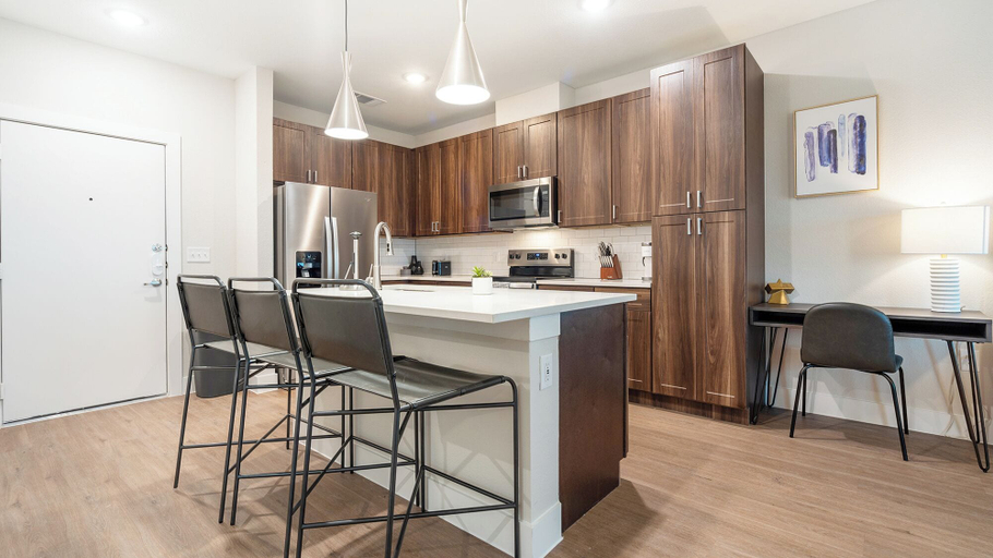 Private kitchen 2, Landing Apartments Seguin, Guadalupe
