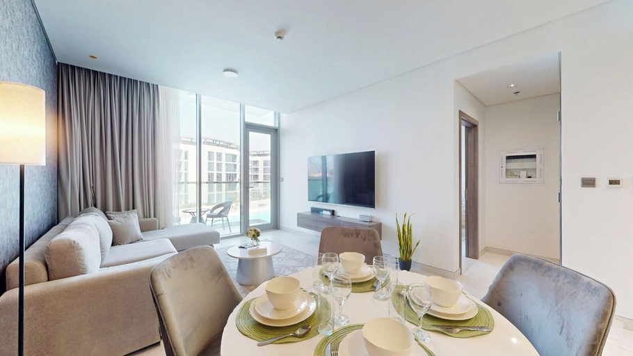 In-room dining, PVH - Lagoon View 1BR District One Res 4, Dubai