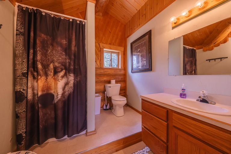 Bathroom 3, Maggies Cabin w/ Boat Rental, Lincoln