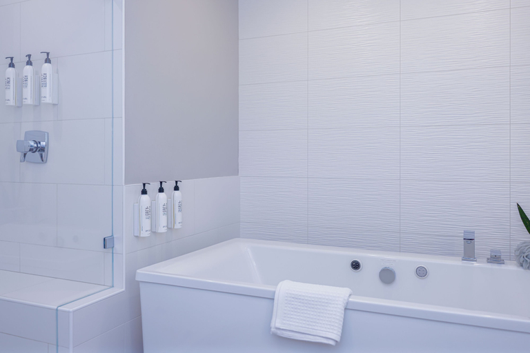 Bathroom 4, Marina Beach Hotel, Santa Barbara