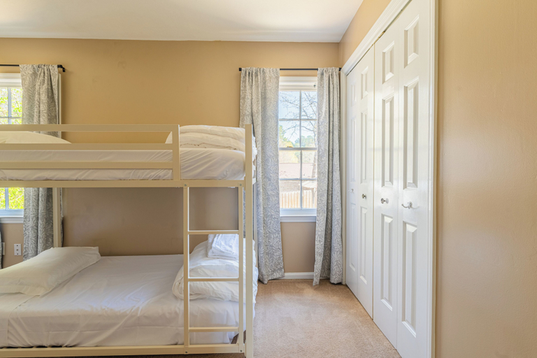 Bedroom 1, Serene Modern Getaway with Pool&games, Muscogee