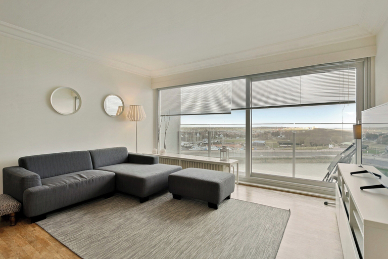 Living room, Flat in Blankenberge Near the Beach Pier, West-Vlaanderen