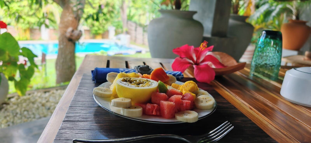Breakfast meal, Villa Lyvie ayurvedic hotel, Tangalle