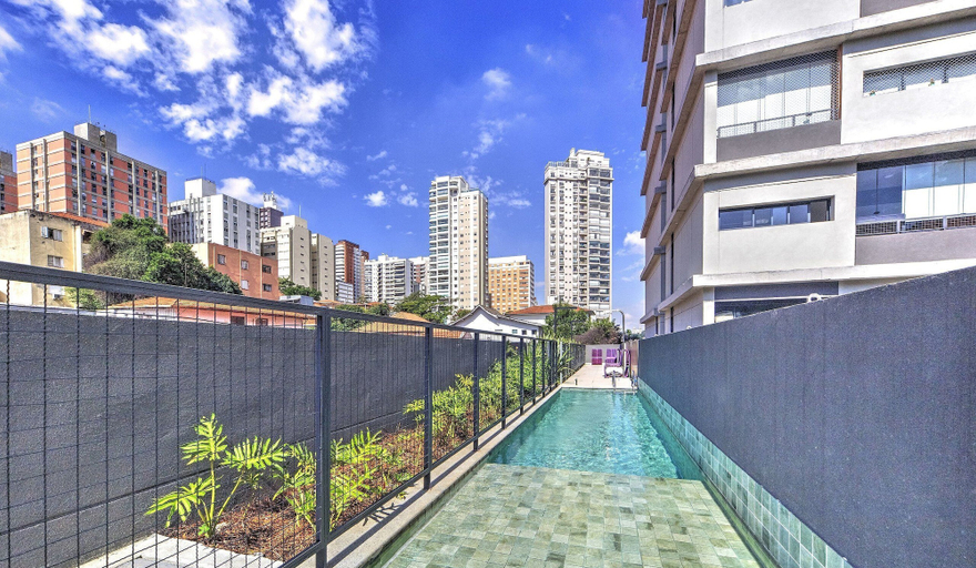 Pool, Studio With Balcony 100m From Puc-pompeia Puq0208, São Paulo