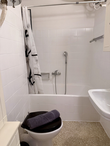 Bathroom, Neos Kosmos Family Apartment, Attica