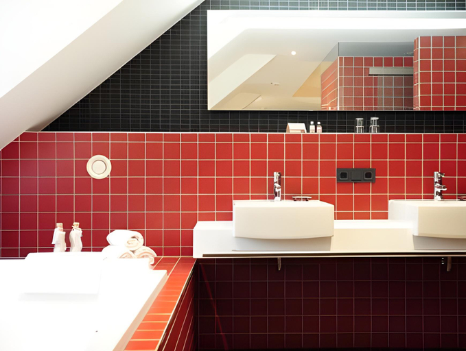 Bathroom 4, Hotel-Residence Am Klouschter, Remich