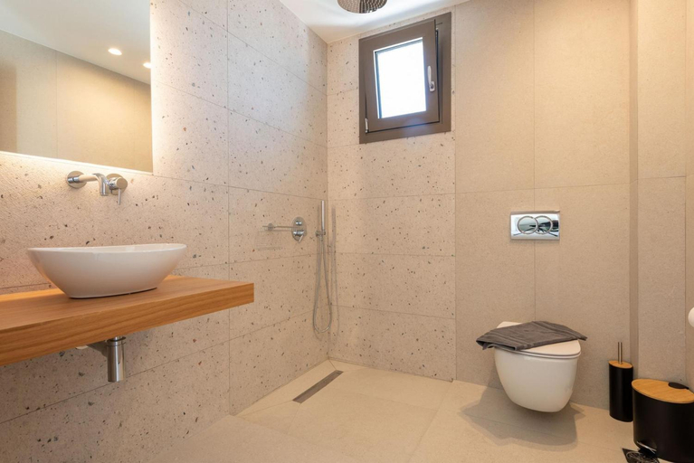 Bathroom, Athel Panoramic view Villas Stavros, Crete