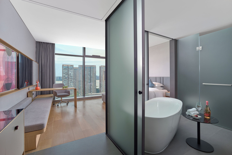 Bathroom 4, Pagoda Design Hotel Hangzhou Binjiang CBD, Hangzhou